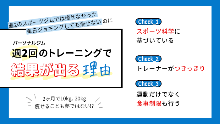 週2回のトレーニングで結果が出る理由